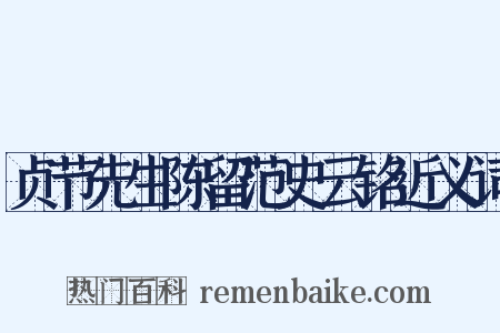 贞节先生陈留范史云铭近义词是什么意思的图片